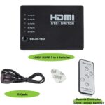 HUB HDMI SWITCH 5 PORTAS CONTROLE FULL HD