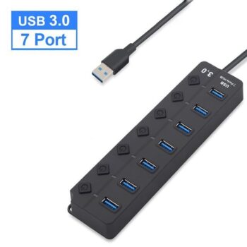 HUB USB 3.0 7 PORT COM FONTE
