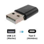 ADAPTADOR USB-C HEMBRA PARA USB2.0 MACHO
